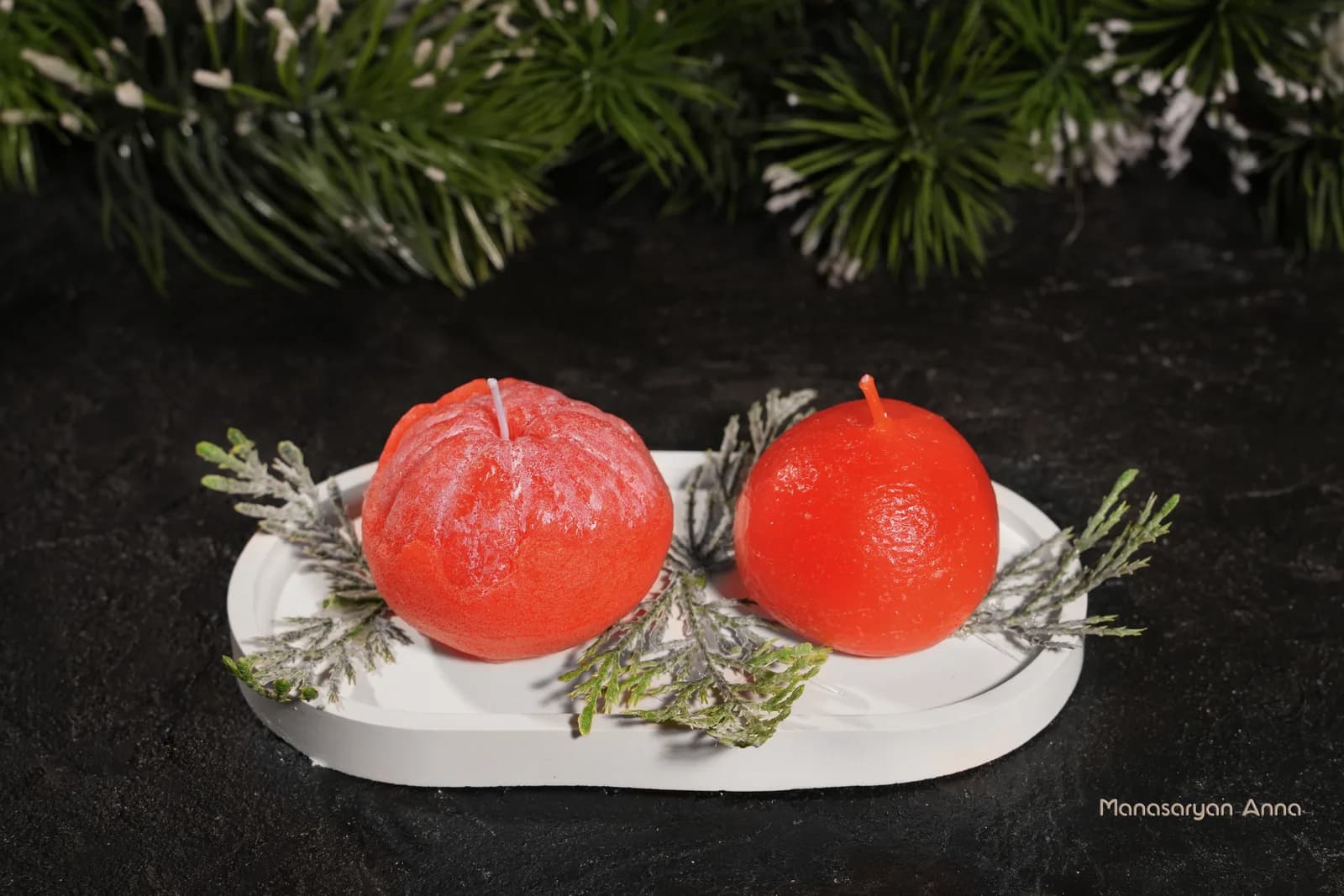 Мандарины на блюде — ракурс 3